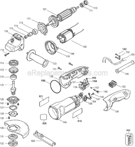 Page A Diagram and Parts List for G850 Type 1 Black and Decker Angle Grinder